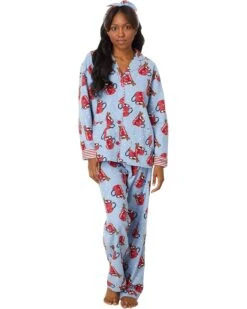 P.J. Salvage Flannel PJ Set with Headband | Sleepwear